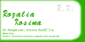 rozalia kosina business card